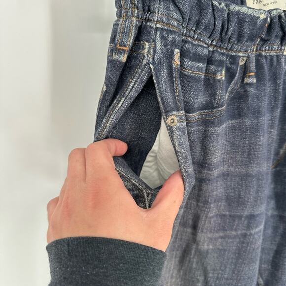 Rag & Bone Miramar Jogger Printed Sweatpants Faux Denim Size XS Blue - Picture 5 of 12
